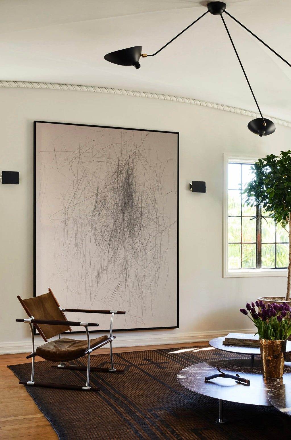 Abstract Linen Artwork | Graphite Gesture Art | Malvina O Neachtain
