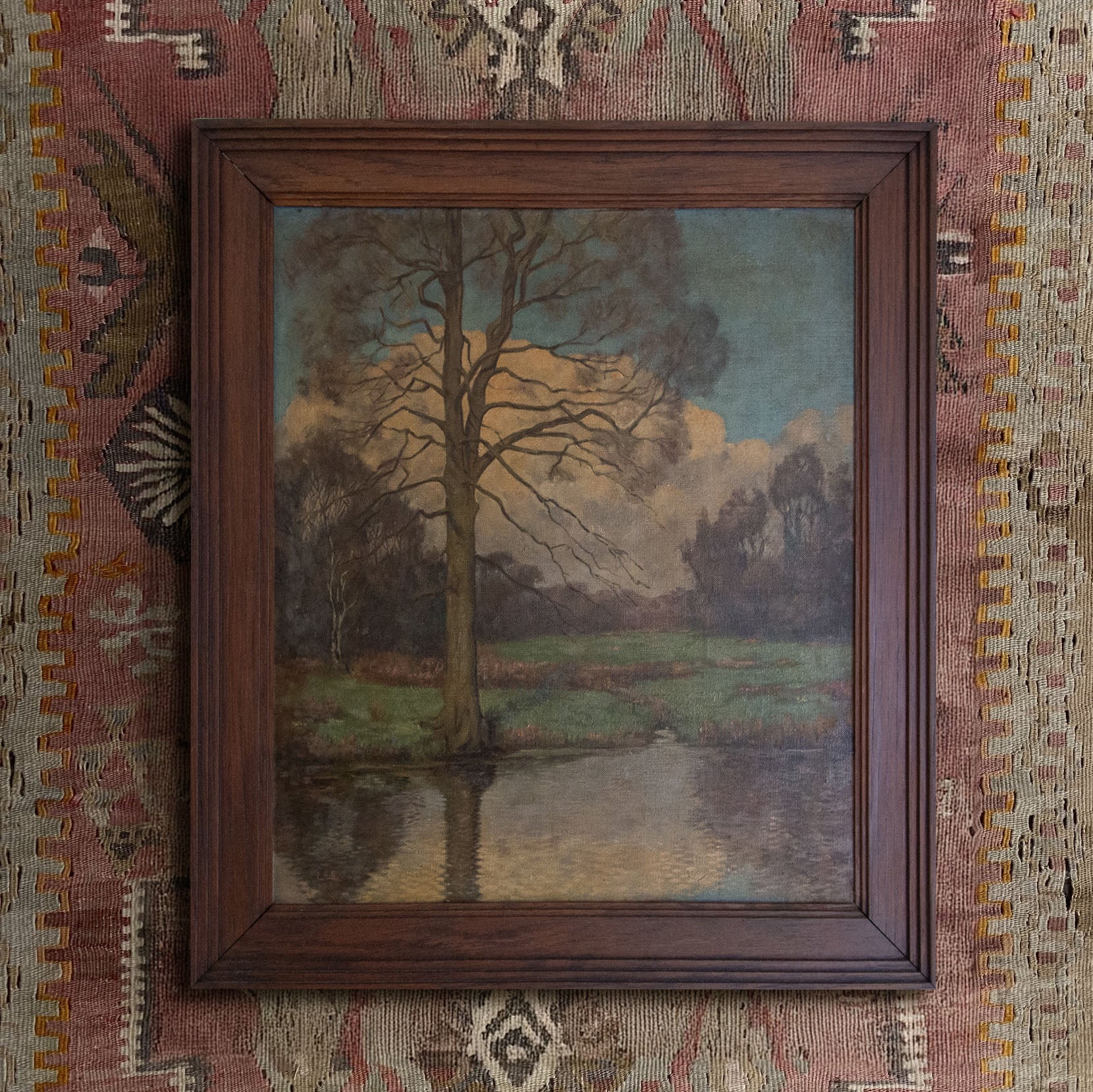 Oil Landscape Painting | Vintage Framed Art | Malvina O Neachtain