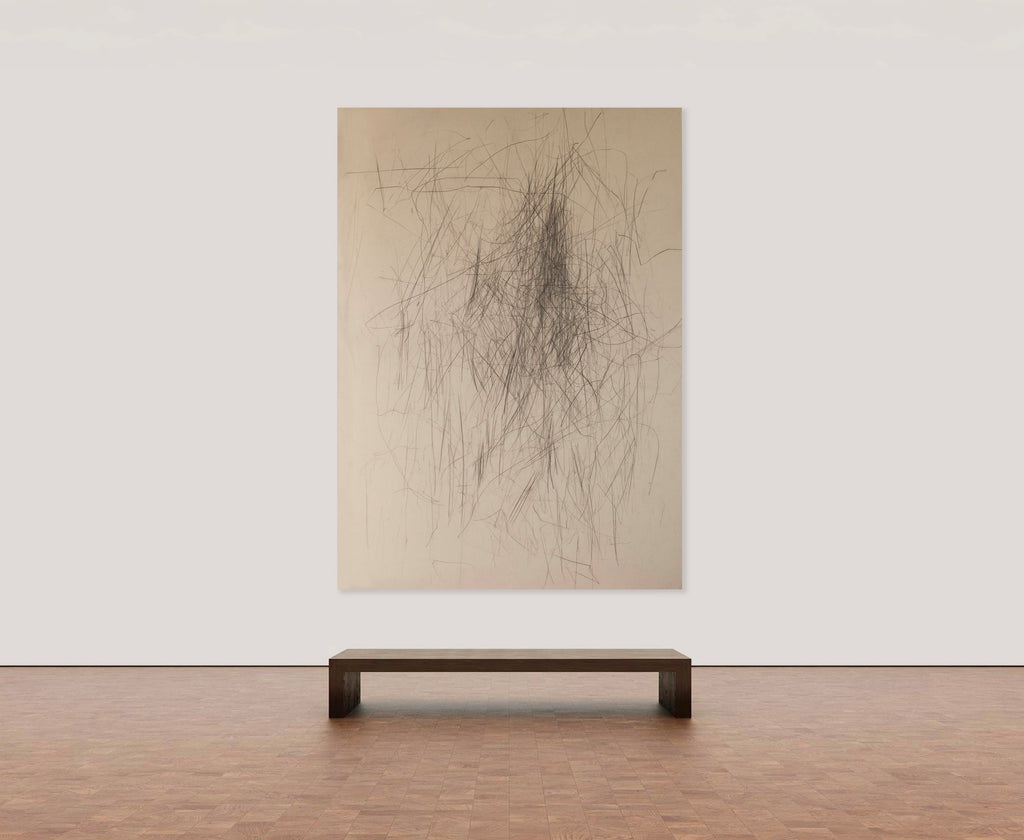 Abstract Linen Artwork | Graphite Gesture Art | Malvina O Neachtain