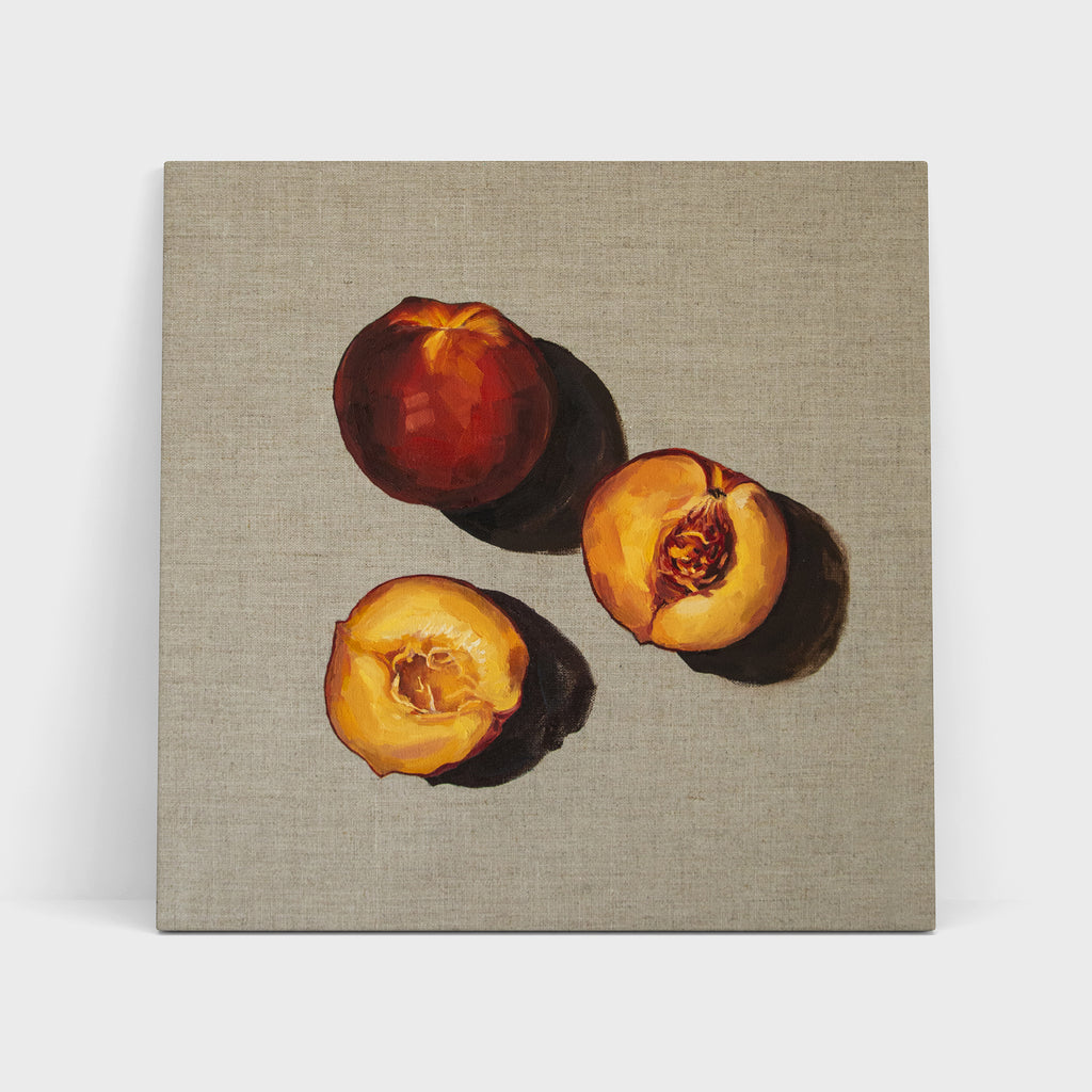 Peaches Oil Painting | Linen Canvas Art | Malvina O Neachtain