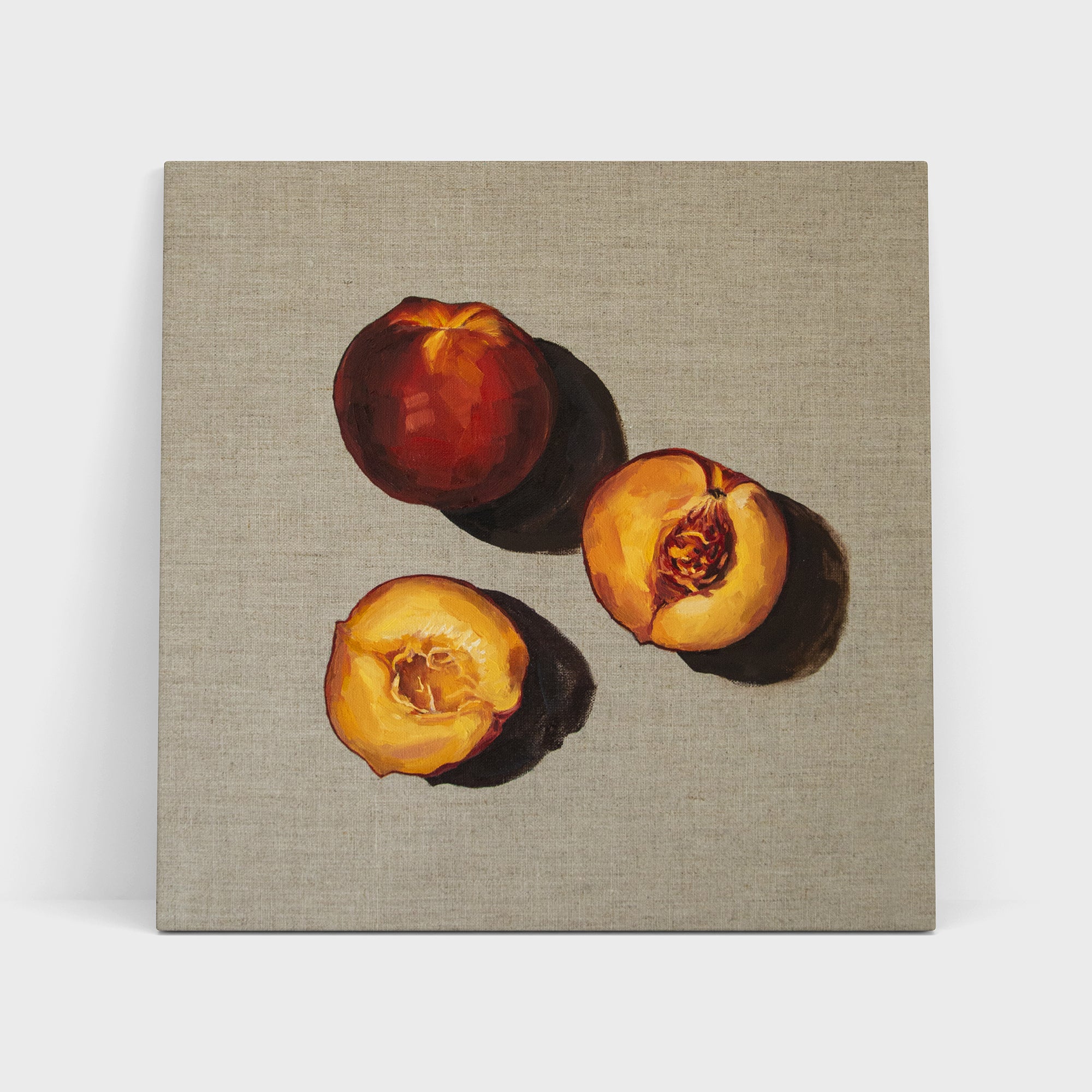 Peaches Oil Painting | Linen Canvas Art | Malvina O Neachtain