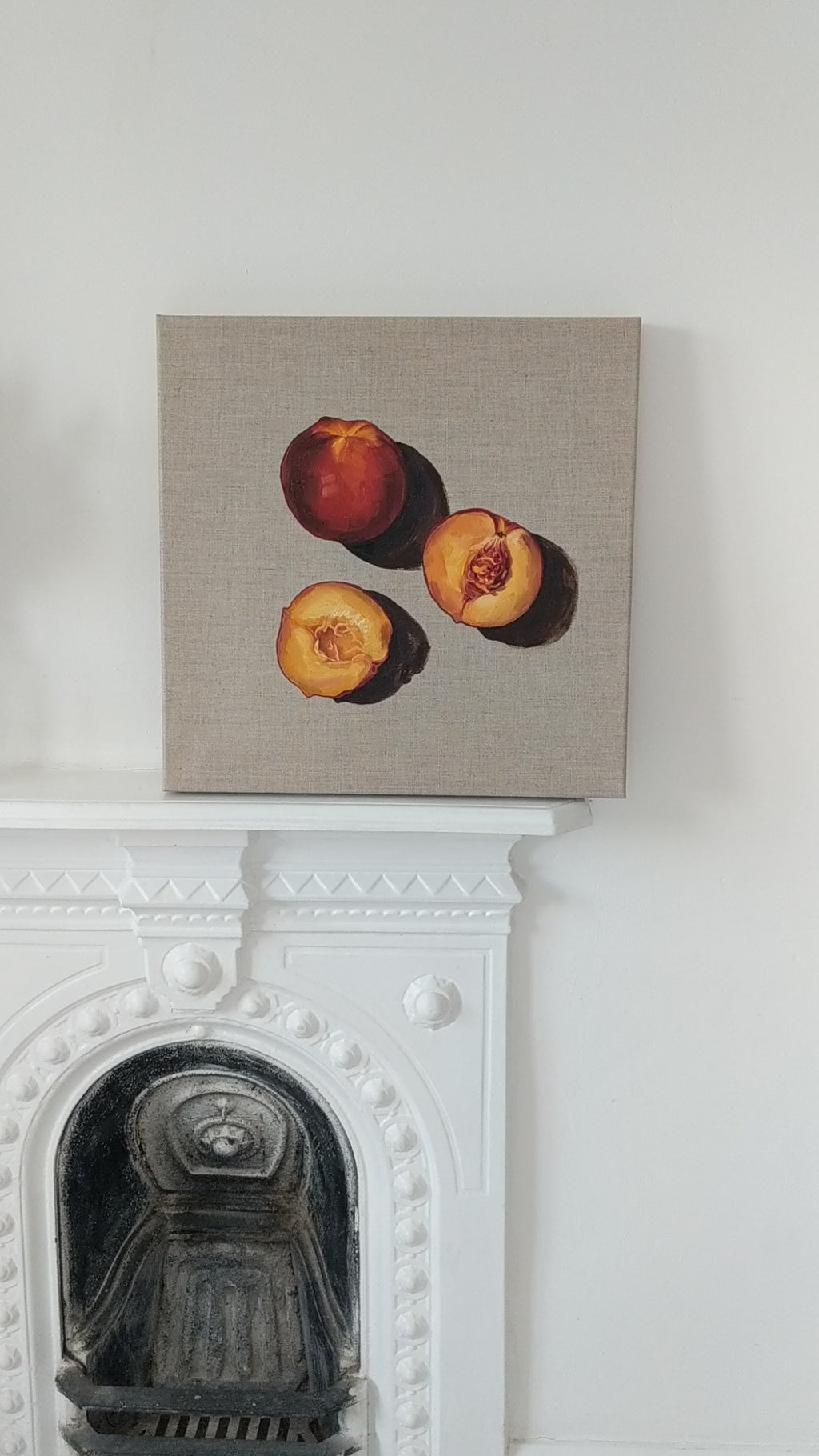 Peaches Oil Painting | Linen Canvas Art | Malvina O Neachtain