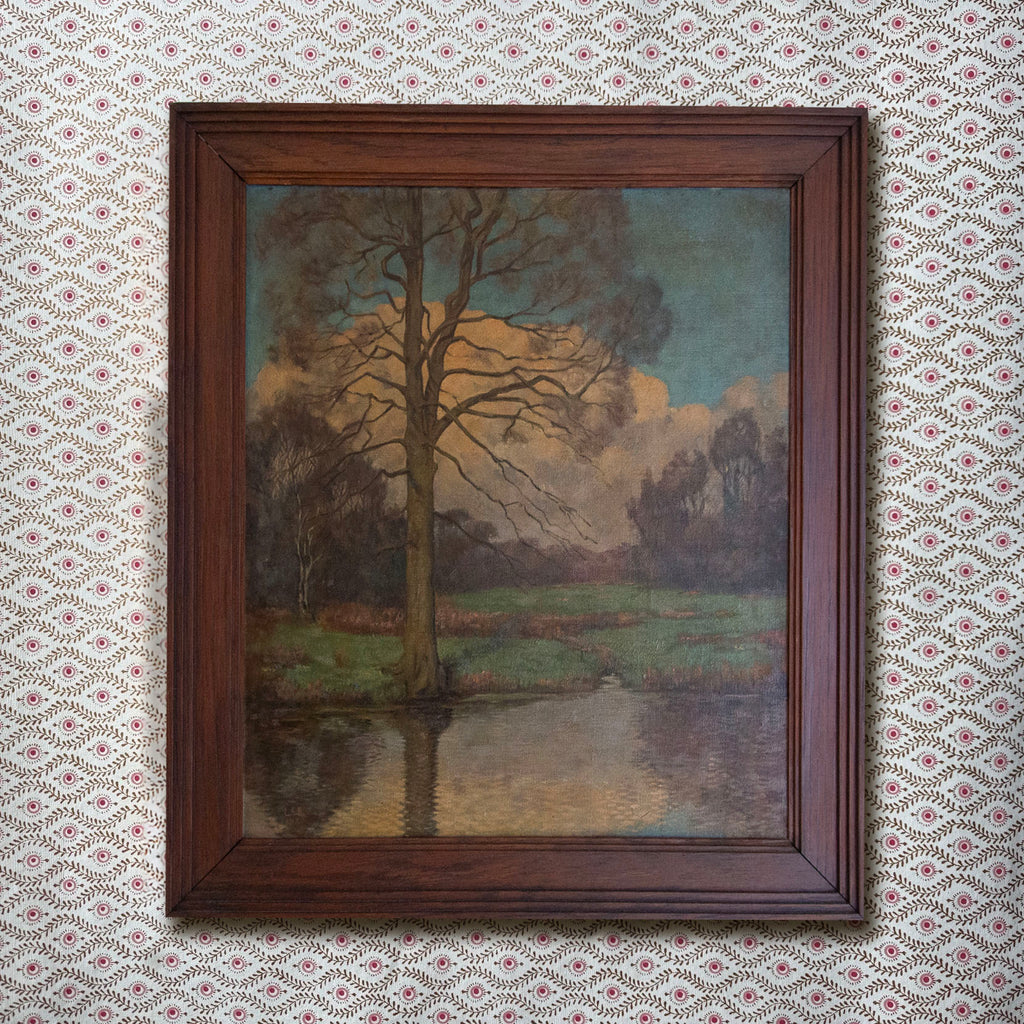 Oil Landscape Painting | Vintage Framed Art | Malvina O Neachtain