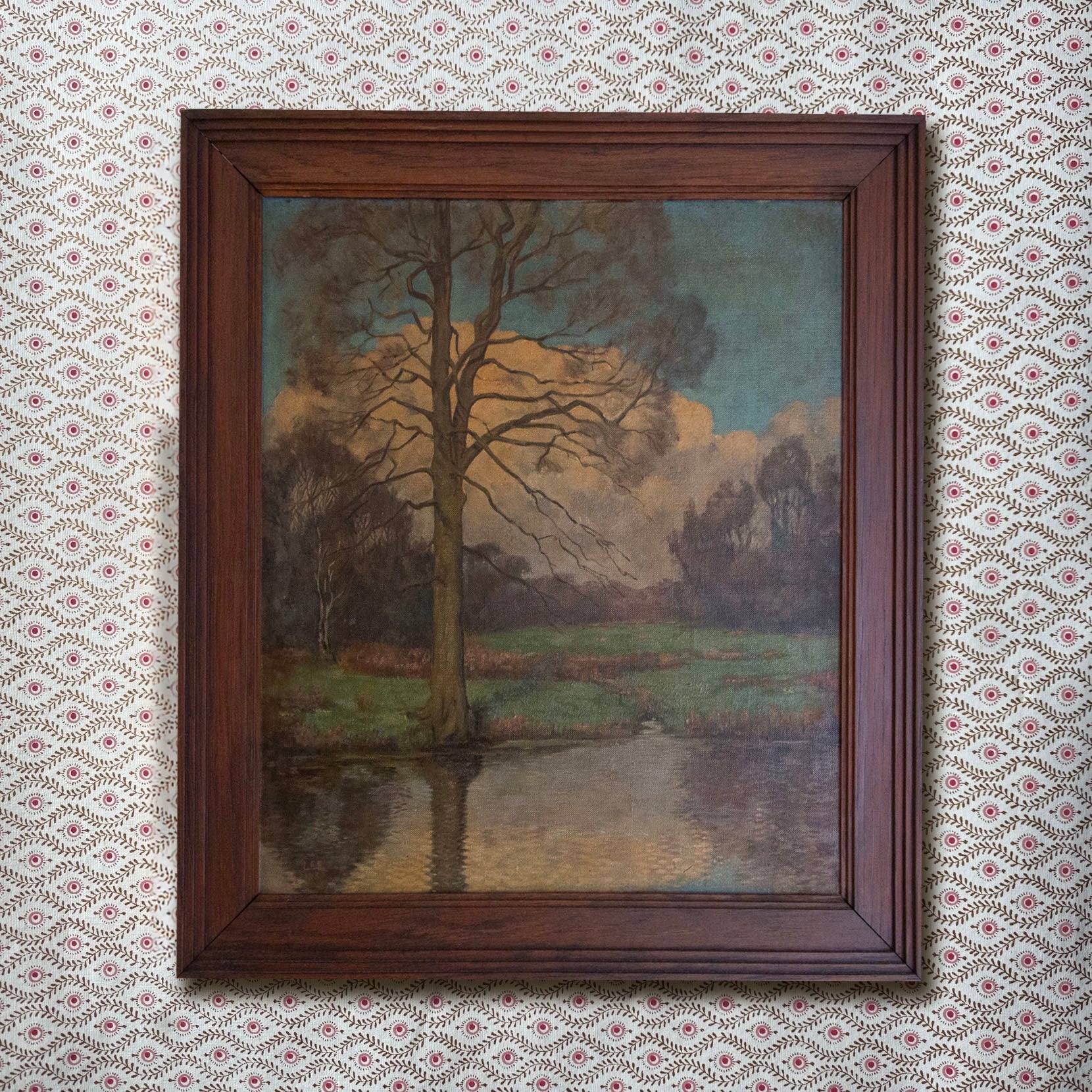 Oil Landscape Painting | Vintage Framed Art | Malvina O Neachtain